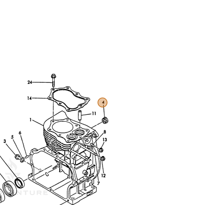 ECHO part Y16082001950 — IPL diagram snippet (6x zoom, amber highlight)
