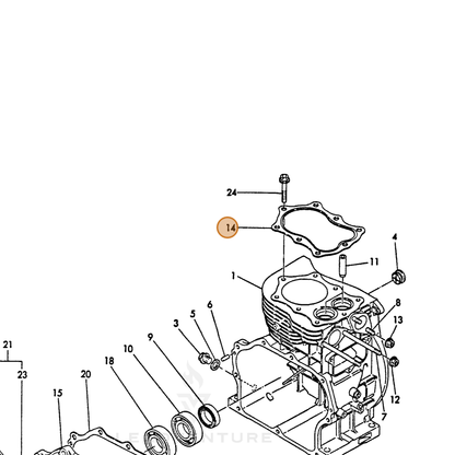ECHO part Y16091001330 — IPL diagram snippet (6x zoom, amber highlight)