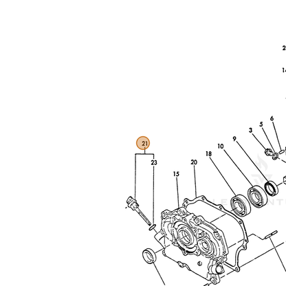 ECHO part Y16091001740 — IPL diagram snippet (6x zoom, amber highlight)