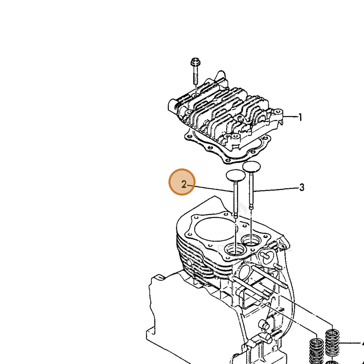 ECHO part Y16091011100 — IPL diagram snippet (6x zoom, amber highlight)