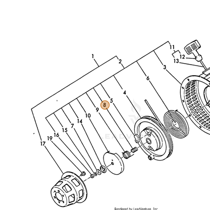 ECHO part Y16091076560 — IPL diagram snippet (6x zoom, amber highlight)