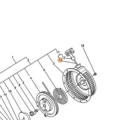 ECHO part Y16091076630 — IPL diagram snippet (6x zoom, amber highlight)