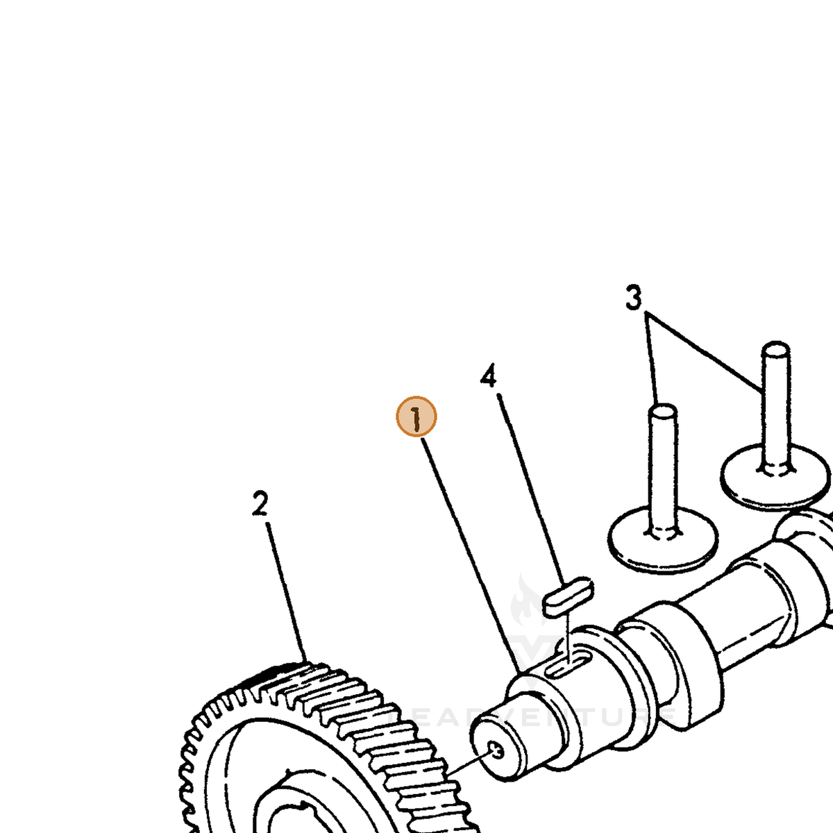 ECHO part Y16094014010 — IPL diagram snippet (6x zoom, amber highlight)