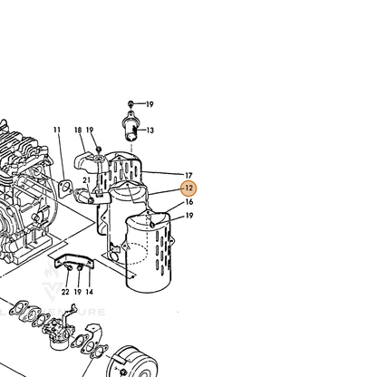ECHO part Y16097013560 — IPL diagram snippet (6x zoom, amber highlight)