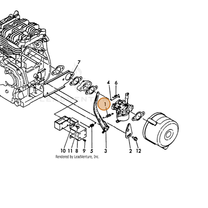 ECHO part Y16097066020 — IPL diagram snippet (6x zoom, amber highlight)