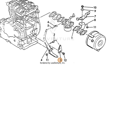ECHO part Y16097066120 — IPL diagram snippet (6x zoom, amber highlight)