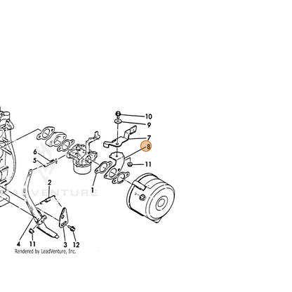 ECHO part Y16097066331 — IPL diagram snippet (6x zoom, amber highlight)