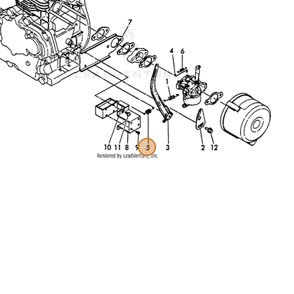 ECHO part Y16097566350 — IPL diagram snippet (6x zoom, amber highlight)