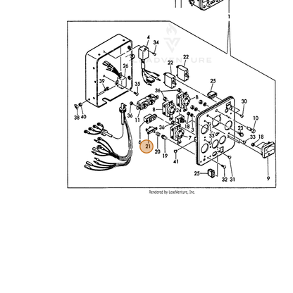 ECHO part Y18300096330 — IPL diagram snippet (6x zoom, amber highlight)