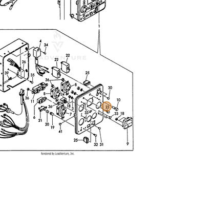 ECHO part Y18300097130 — IPL diagram snippet (6x zoom, amber highlight)