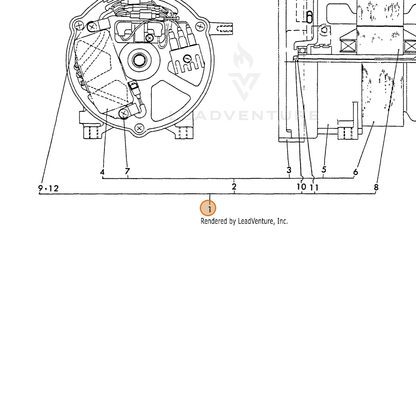 ECHO part Y18311074070 — IPL diagram snippet (6x zoom, amber highlight)