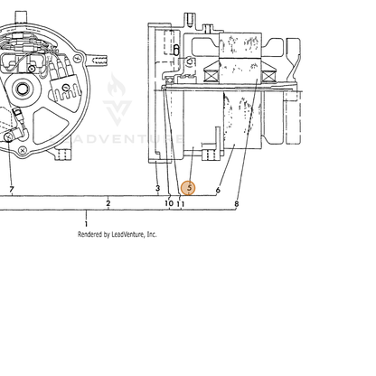 ECHO part Y18311074280 — IPL diagram snippet (6x zoom, amber highlight)