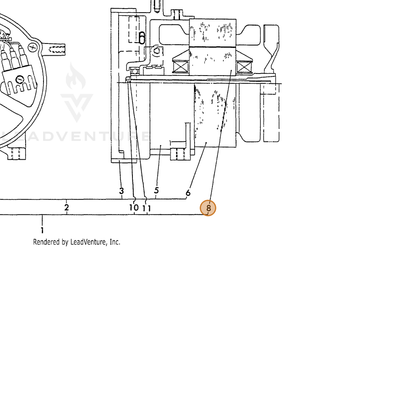 ECHO part Y18311074360 — IPL diagram snippet (6x zoom, amber highlight)