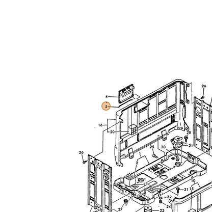ECHO part Y18321008070 — IPL diagram snippet (6x zoom, amber highlight)