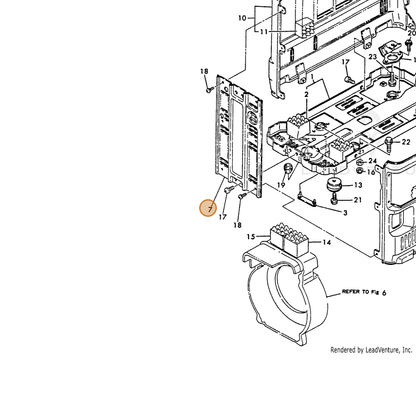 ECHO part Y18321008090 — IPL diagram snippet (6x zoom, amber highlight)