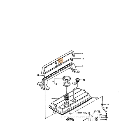 ECHO part Y18321055650 — IPL diagram snippet (6x zoom, amber highlight)