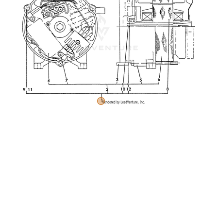 ECHO part Y18321074070 — IPL diagram snippet (6x zoom, amber highlight)