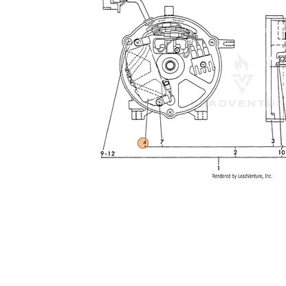 ECHO part Y18321074260 — IPL diagram snippet (6x zoom, amber highlight)