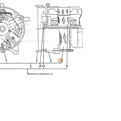 ECHO part Y18321074300 — IPL diagram snippet (6x zoom, amber highlight)
