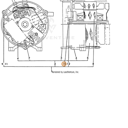 ECHO part Y18321074430 — IPL diagram snippet (6x zoom, amber highlight)