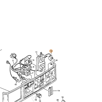 ECHO part Y18321091390 — IPL diagram snippet (6x zoom, amber highlight)