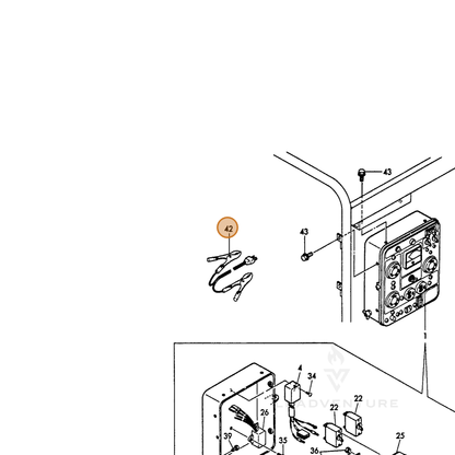 ECHO part Y18321091880 — IPL diagram snippet (6x zoom, amber highlight)
