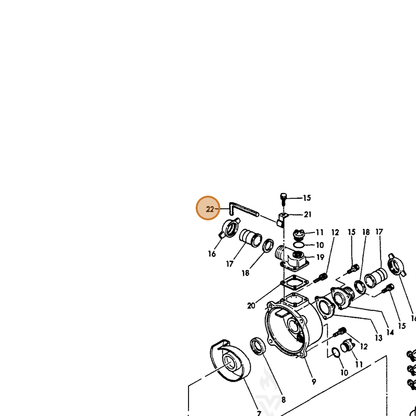 ECHO part Y18332992810 — IPL diagram snippet (6x zoom, amber highlight)