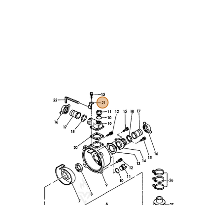 ECHO part Y18332992820 — IPL diagram snippet (6x zoom, amber highlight)