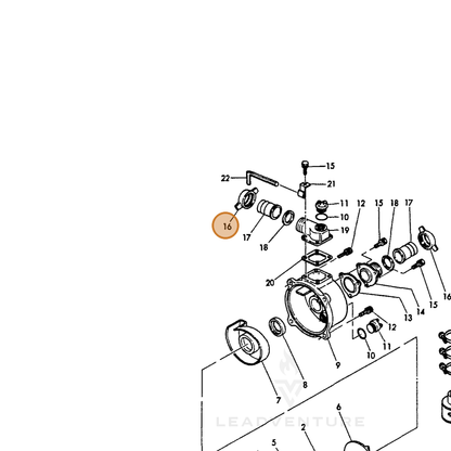 ECHO part Y18342948200 — IPL diagram snippet (6x zoom, amber highlight)