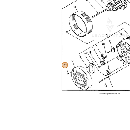 ECHO part Y18352091290 — IPL diagram snippet (6x zoom, amber highlight)