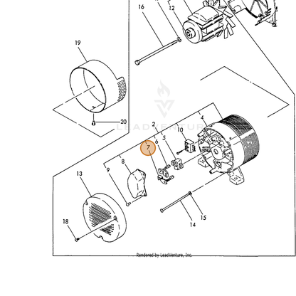 ECHO part Y18362074230 — IPL diagram snippet (6x zoom, amber highlight)