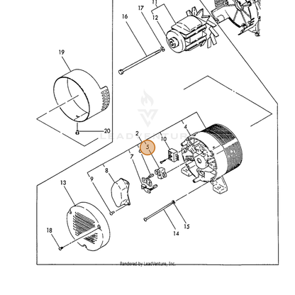 ECHO part Y18362074240 — IPL diagram snippet (6x zoom, amber highlight)