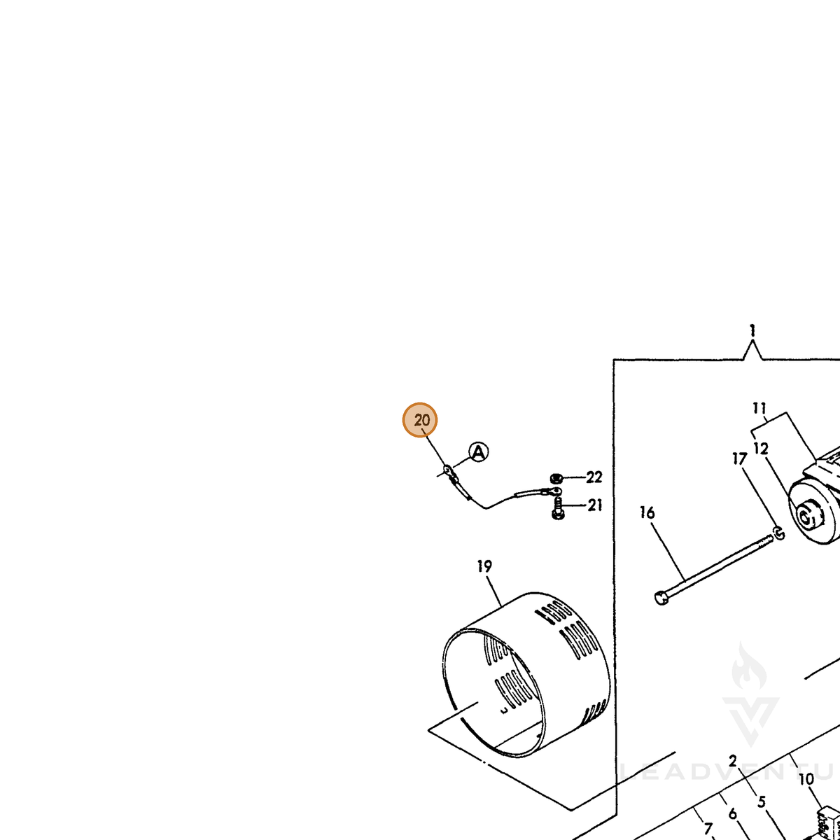 ECHO part Y18362174450 — IPL diagram snippet (6x zoom, amber highlight)