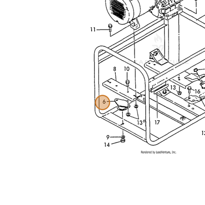ECHO part Y18372008220 — IPL diagram snippet (6x zoom, amber highlight)
