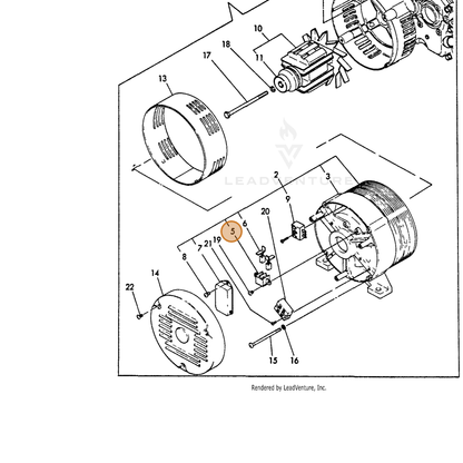 ECHO part Y18382074240 — IPL diagram snippet (6x zoom, amber highlight)