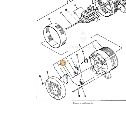 ECHO part Y18382074300 — IPL diagram snippet (6x zoom, amber highlight)