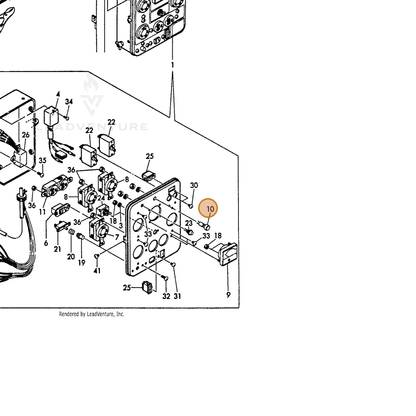 ECHO part Y18382091310 — IPL diagram snippet (6x zoom, amber highlight)