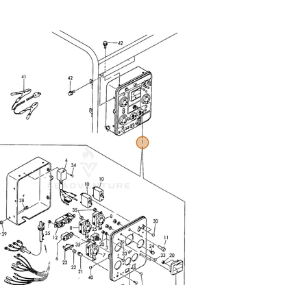 ECHO part Y18382591050 — IPL diagram snippet (6x zoom, amber highlight)