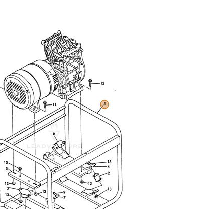 ECHO part Y18392008050 — IPL diagram snippet (6x zoom, amber highlight)