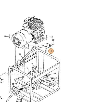 ECHO part Y18392008110 — IPL diagram snippet (6x zoom, amber highlight)