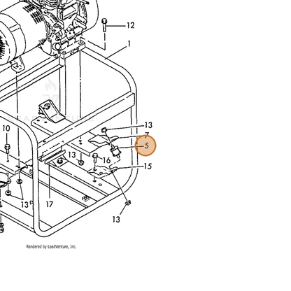ECHO part Y18392008210 — IPL diagram snippet (6x zoom, amber highlight)