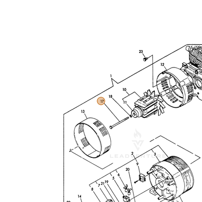 ECHO part Y18392074430 — IPL diagram snippet (6x zoom, amber highlight)
