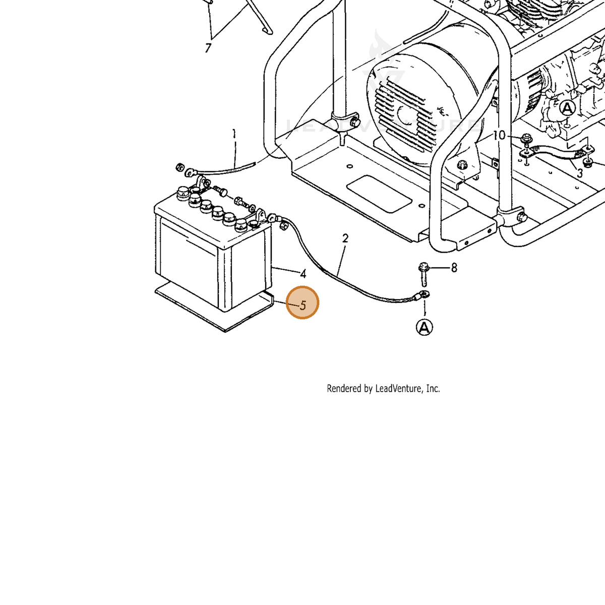 ECHO part Y18392079620 — IPL diagram snippet (6x zoom, amber highlight)