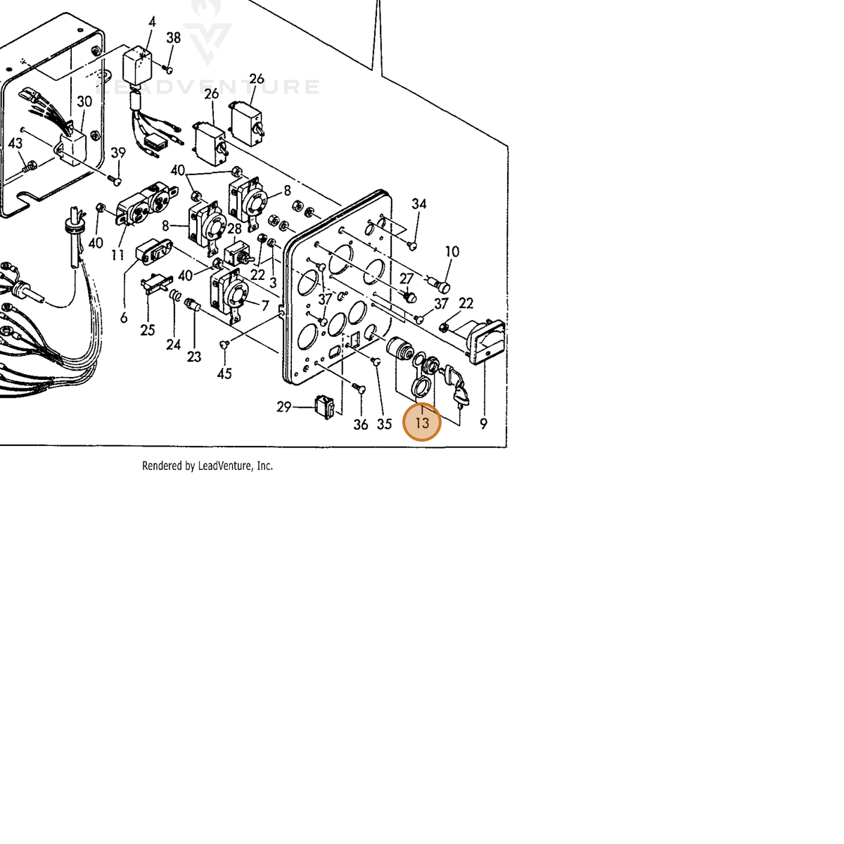 ECHO part Y18392091450 — IPL diagram snippet (6x zoom, amber highlight)