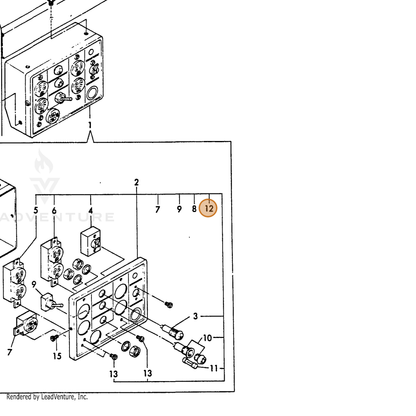 ECHO part Y18392091800 — IPL diagram snippet (6x zoom, amber highlight)