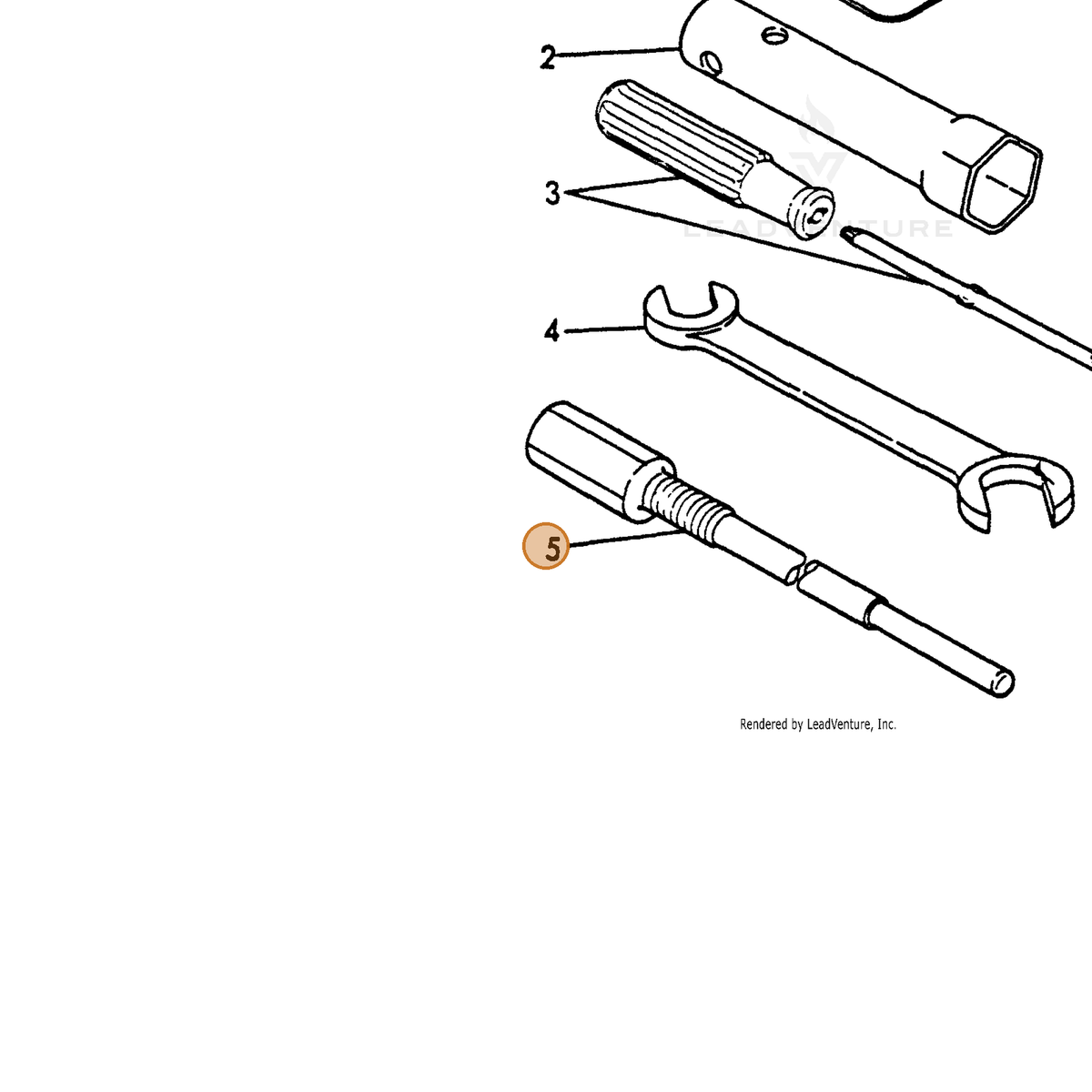 ECHO part Y18392092350 — IPL diagram snippet (6x zoom, amber highlight)