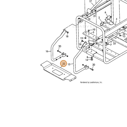 ECHO part Y18392508220 — IPL diagram snippet (6x zoom, amber highlight)