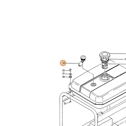 ECHO part Y18392555150 — IPL diagram snippet (6x zoom, amber highlight)