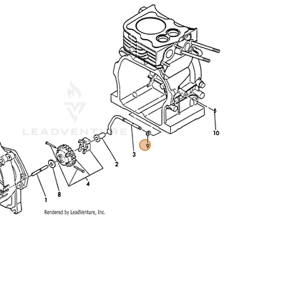 ECHO part Y22137060000 — IPL diagram snippet (6x zoom, amber highlight)