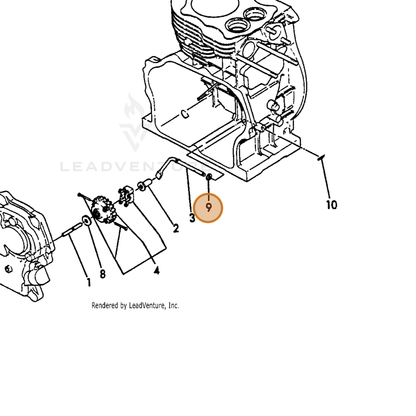 ECHO part Y22137080000 — IPL diagram snippet (6x zoom, amber highlight)